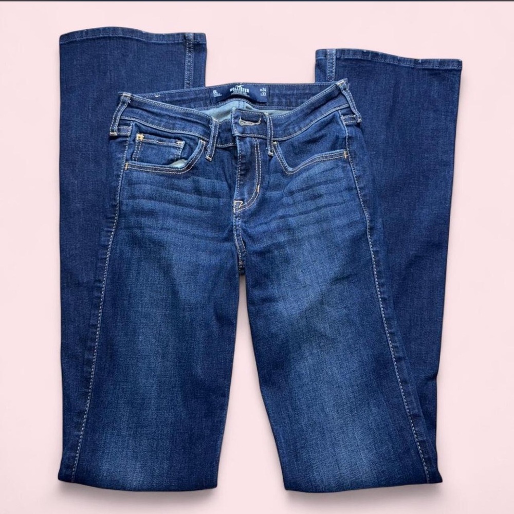 Hollister Women's Dark Blue Boot Cut Jeans